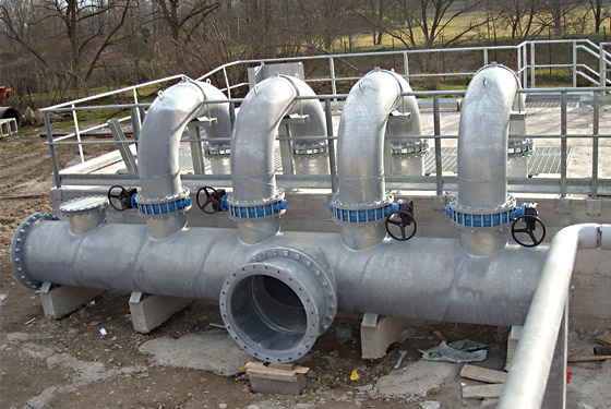 Tubazioni per la raccolta di acque reflue - Impianto Serio